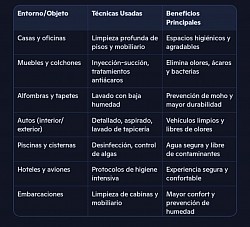 Comprobación de ámbitos de limpieza integral